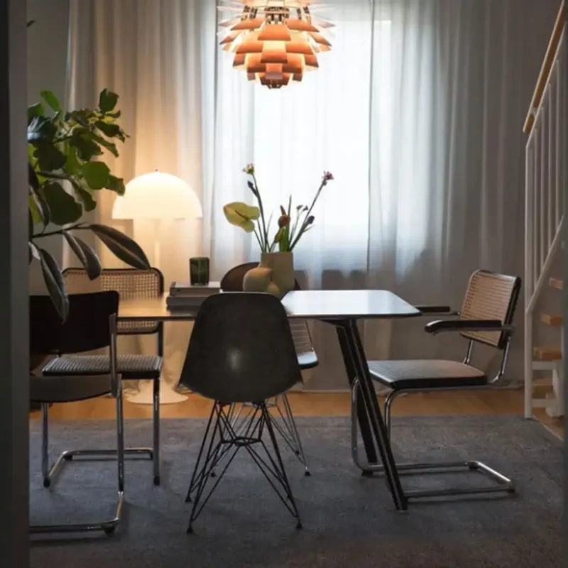 Danish Mid Century Modern White Mushroom Floor Lamp