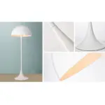 Danish Mid Century Modern White Mushroom Floor Lamp