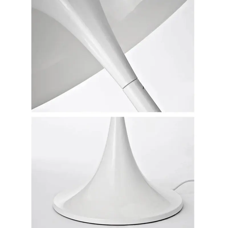 Danish Mid Century Modern White Mushroom Floor Lamp