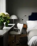 Danish Mid Century Modern White Mushroom Floor Lamp