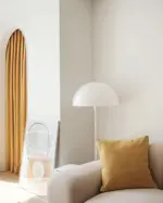 Danish Mid Century Modern White Mushroom Floor Lamp