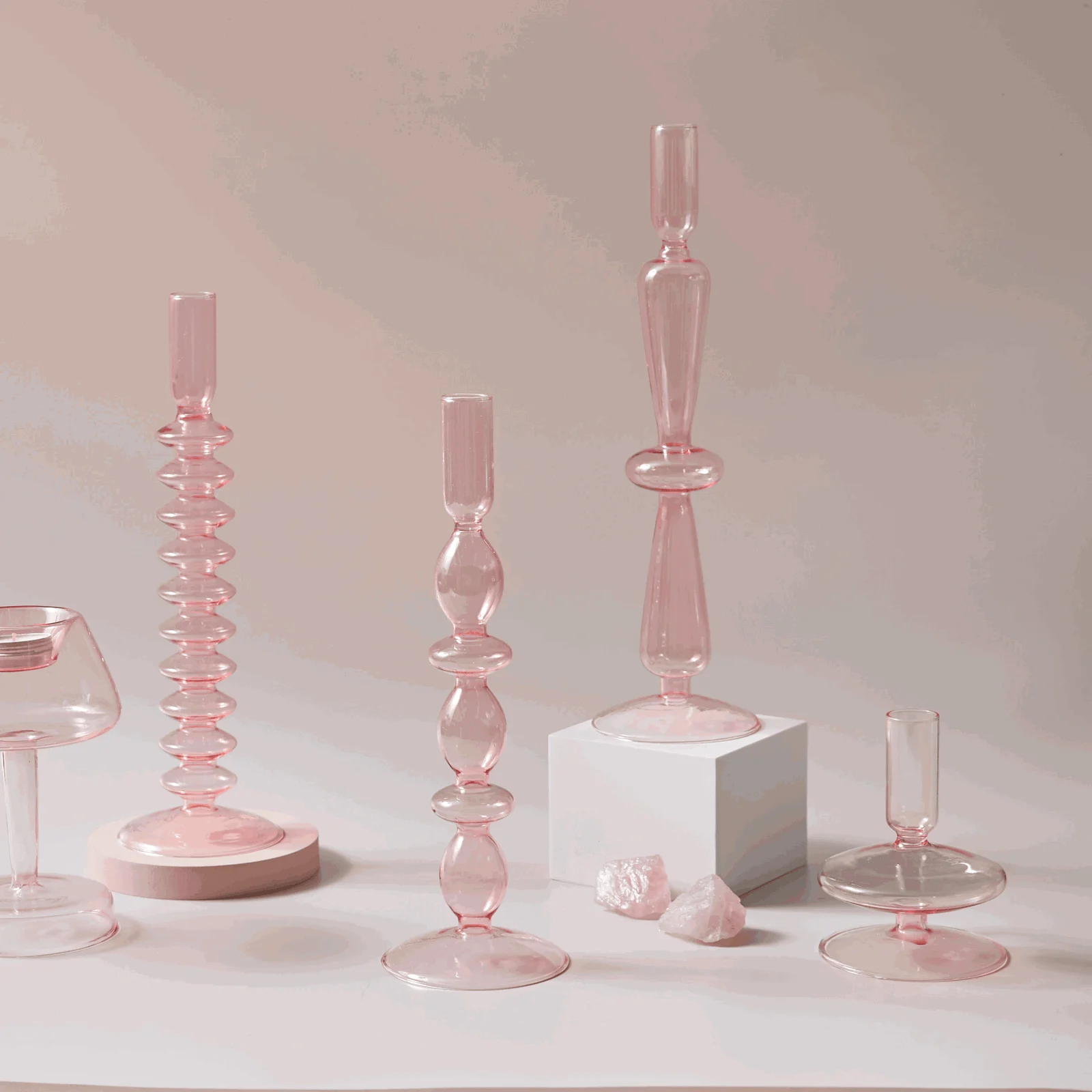 Danish Pastel Colorful Layered Candle Stick -  - #tag1#