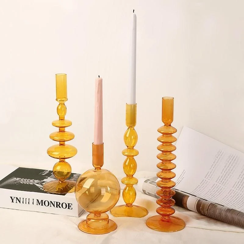 Danish Pastel Colorful Layered Candle Stick -  - #tag1#