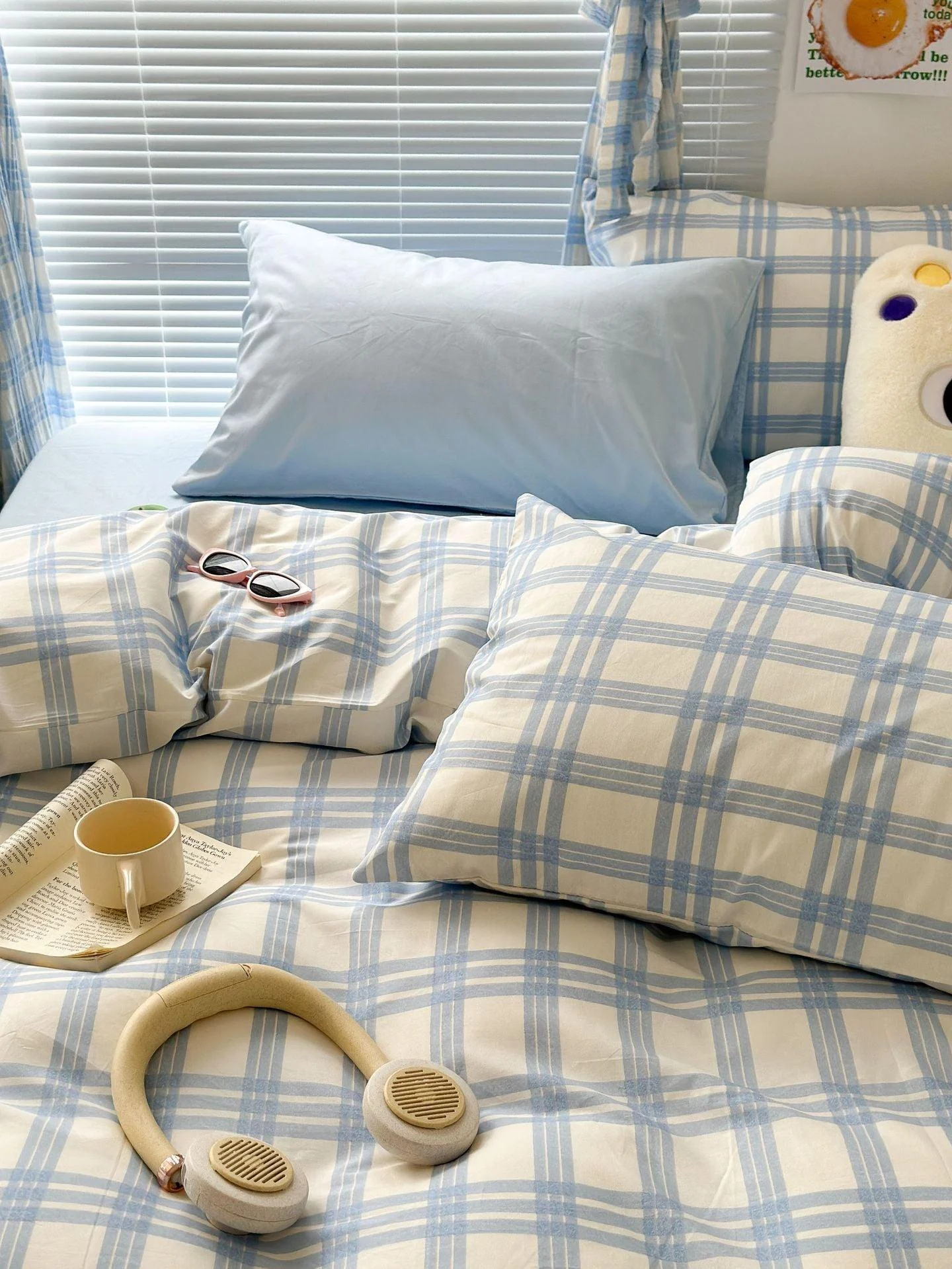 Danish Pastel Plaid Bedding Set -  - #tag1#