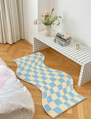 Danish Pastel Wavy Checkered Rugs