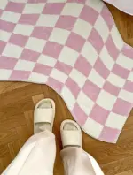Danish Pastel Wavy Checkered Rugs tag1