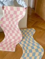 Danish Pastel Wavy Checkered Rugs tag1