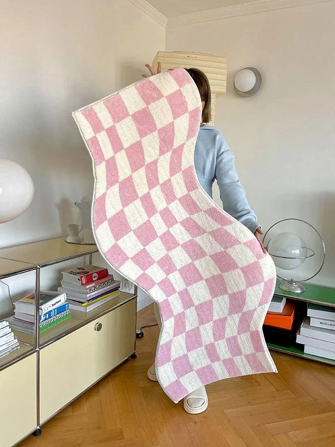 Danish Pastel Wavy Checkered Rugs -  - #tag1#