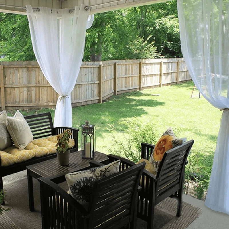 Dara Outdoor Waterproof Transparent Curtains Soft Roof -  - #tag1#