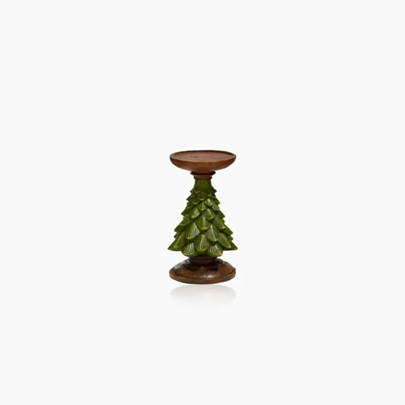 Dark Green Christmas Tree Candle Holder
