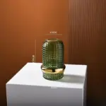 Dark Green Hydroponic Glass Vase tag1