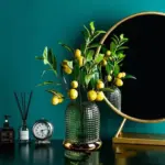 Dark Green Hydroponic Glass Vase tag1