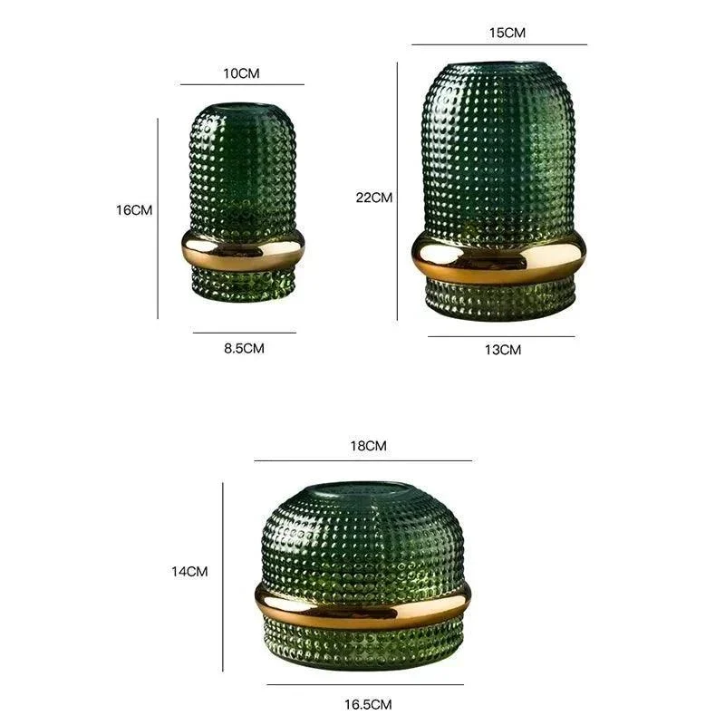 Dark Green Hydroponic Glass Vase -  - #tag1#