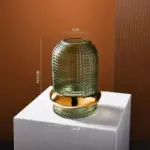 Dark Green Hydroponic Glass Vase tag1