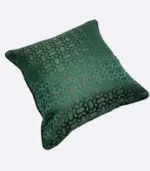 Dark Green Woven Velvet Throw Cushion Cover Decorative Square Pillow Case 45 x 45 cm tag1