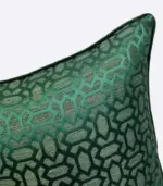 Dark Green Woven Velvet Throw Cushion Cover Decorative Square Pillow Case 45 x 45 cm tag1