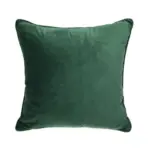 Dark Green Woven Velvet Throw Cushion Cover Decorative Square Pillow Case 45 x 45 cm tag1