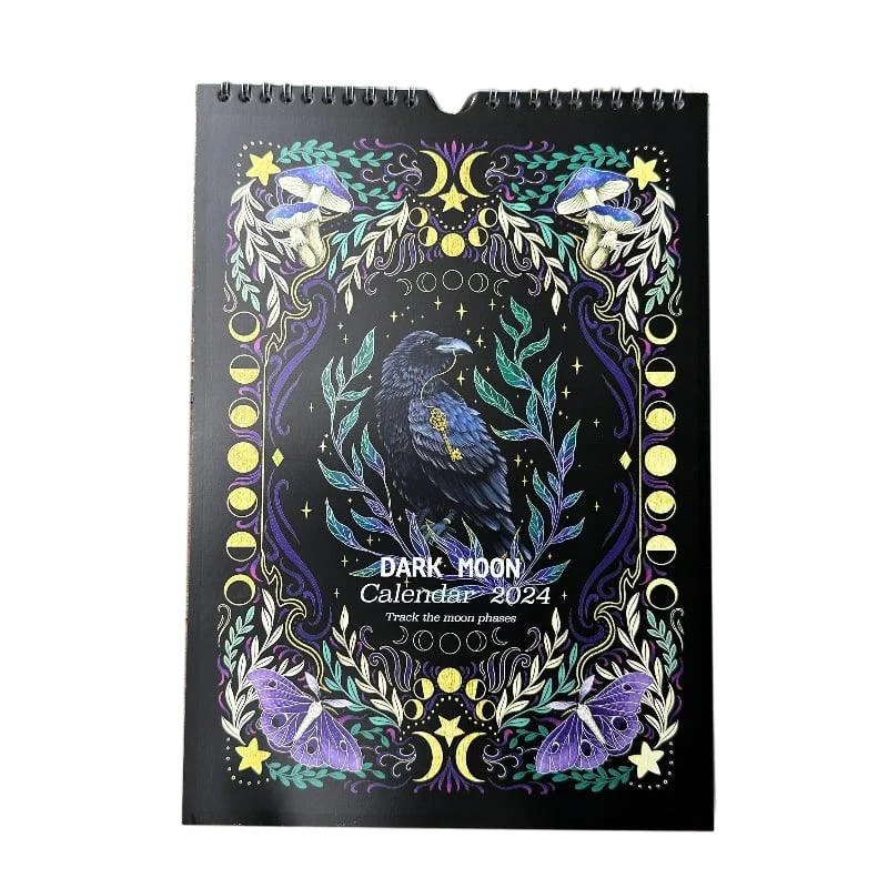 Dark Moon Wall Calendar 2024 - Dark Forest Animal Theme -  - #tag1#