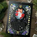 Dark Moon Wall Calendar 2024 Dark Forest Animal Theme tag1