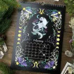 Dark Moon Wall Calendar 2024 Dark Forest Animal Theme tag1