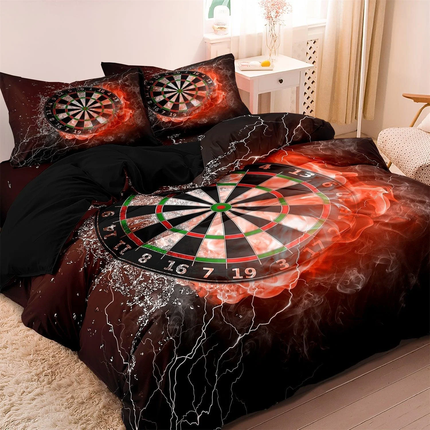 DartDreams - Darts on Fire duvet cover for children and teenagers -  - #tag1#