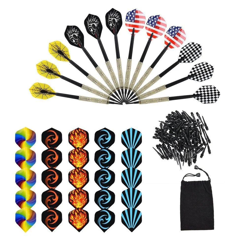 Darts Plastic Tip Set for Electronic Dartboards (12 Pieces) -