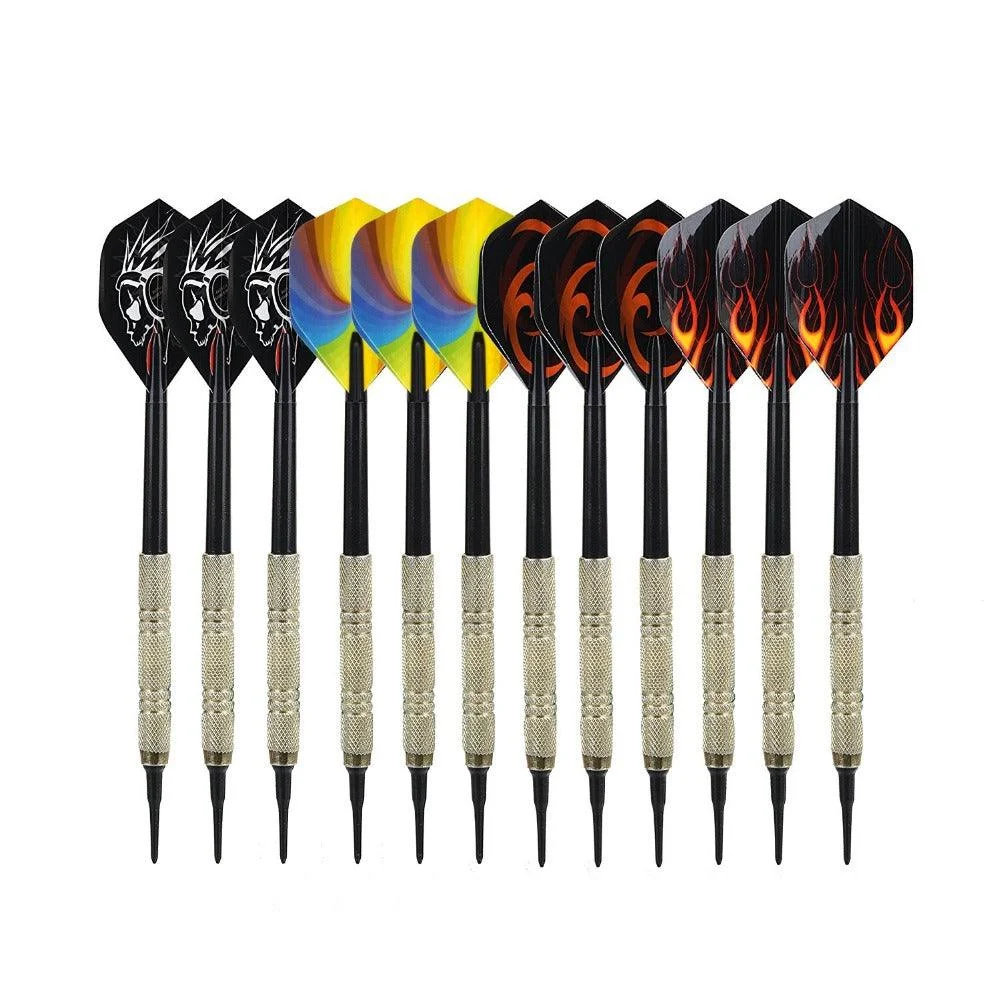Darts Plastic Tip Set for Electronic Dartboards (12 Pieces) -