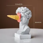 David Figurine with Ice Cream Home Decor Sculpture
