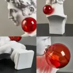 David Greek with Bubble Gum Statue