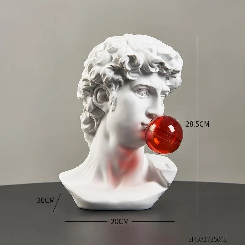 David Greek with Bubble Gum Statue -