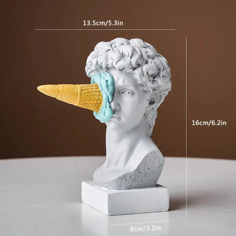 David Michelangelo Ornament Art Ice Cream Home Decoration tag1