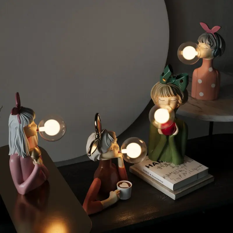 DecoGlam Artisan Sisters Table Lamp for a Stylish Interior tag1