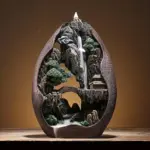 Decor Mountains And Flowing Water Backflow Incense Burner Creative Smoke Waterfall Incense Cones Holder tag1