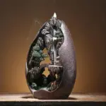 Decor Mountains And Flowing Water Backflow Incense Burner Creative Smoke Waterfall Incense Cones Holder tag1