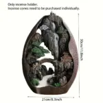 Decor Mountains And Flowing Water Backflow Incense Burner Creative Smoke Waterfall Incense Cones Holder tag1