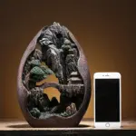 Decor Mountains And Flowing Water Backflow Incense Burner Creative Smoke Waterfall Incense Cones Holder tag1