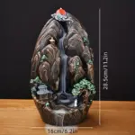 Decor Mountains And Flowing Water Backflow Incense Burner Creative Smoke Waterfall Incense Cones Holder tag1