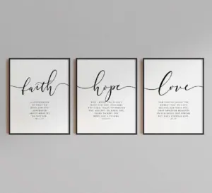 Decorative Bible canvas with watercolor flowers and blessings