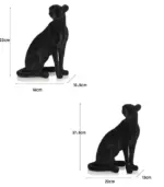 Decorative_Cheetah_Sculpture_Resin_Flocking_Black_-_-_tag1_-4192379 Decorative Cheetah Sculpture Resin Flocking Black tag1