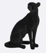 Decorative_Cheetah_Sculpture_Resin_Flocking_Black_-_-_tag1_-4192383 Decorative Cheetah Sculpture Resin Flocking Black tag1