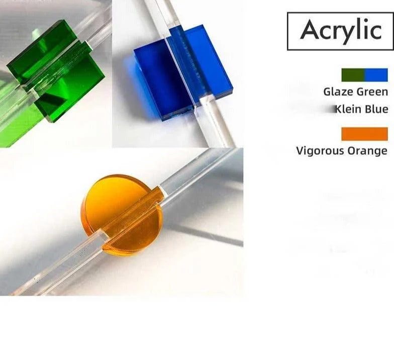 Decorative Clear Acrylic Trays with Colorful Handle -