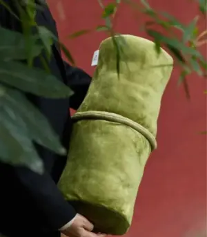 Decorative Cushion Bolster Bamboo Green with Insert 45 cm