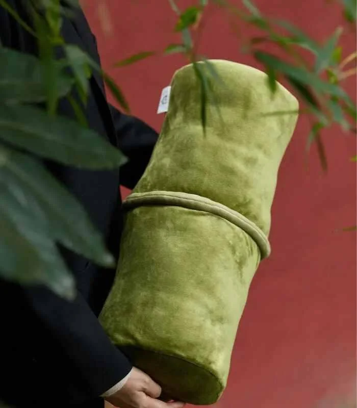 Decorative Cushion Bolster Bamboo Green with Insert 45 cm -  - #tag1#