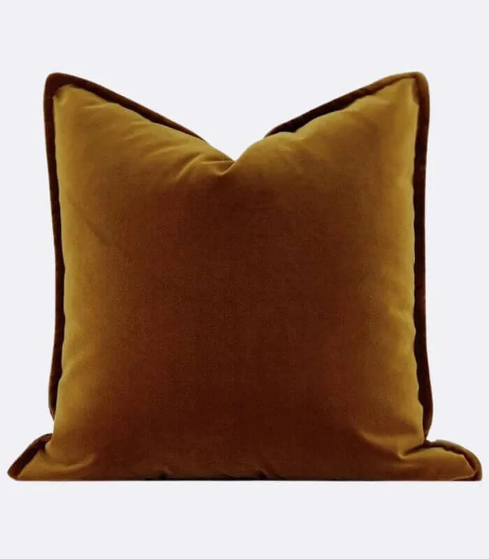 Decorative Cushion Cover Caramel Chevron Pillow Case Brown -  - #tag1#