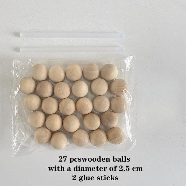 Decorative DIY Wooden Ball Cube - 
