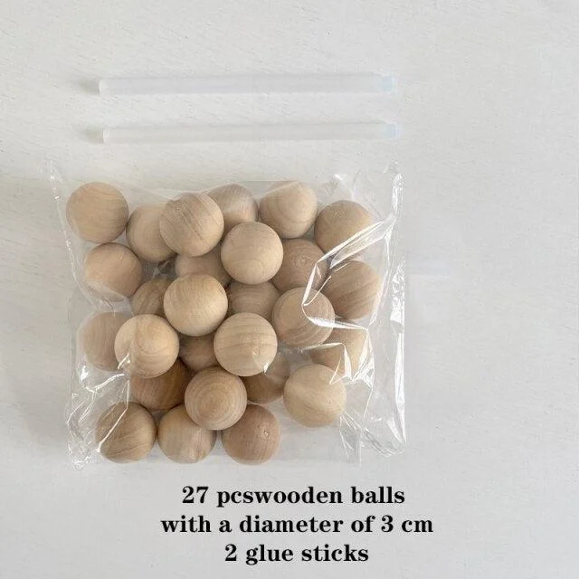 Decorative DIY Wooden Ball Cube -
