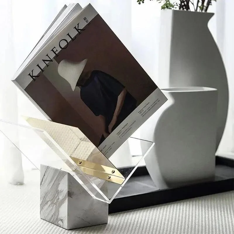 Decorative Desktop Book Stand Marble and Acrylic 2.6 kg -  - #tag1#