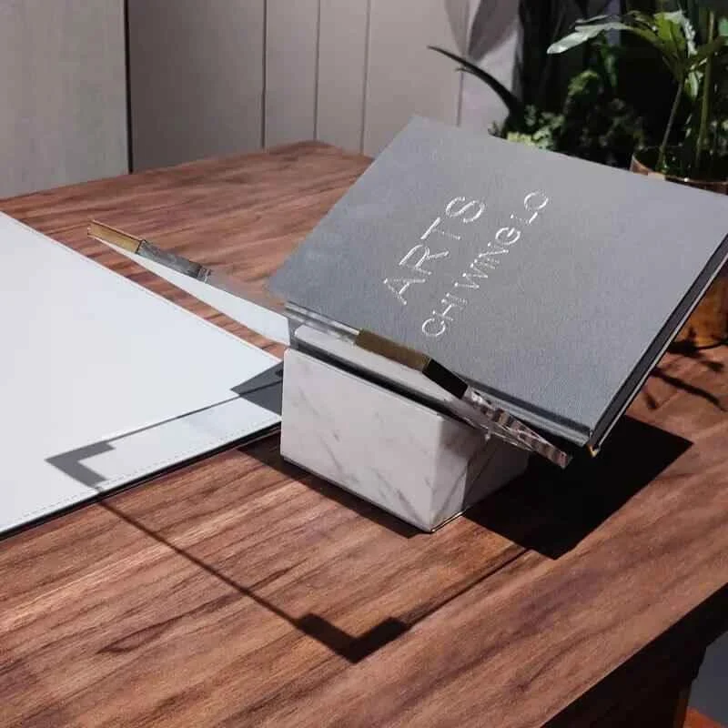 Decorative Desktop Book Stand Marble and Acrylic 2.6 kg -  - #tag1#