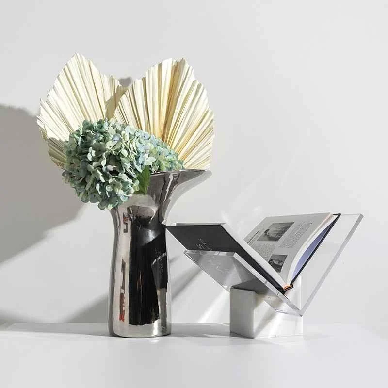 Decorative Desktop Book Stand Marble and Acrylic 2.6 kg -  - #tag1#