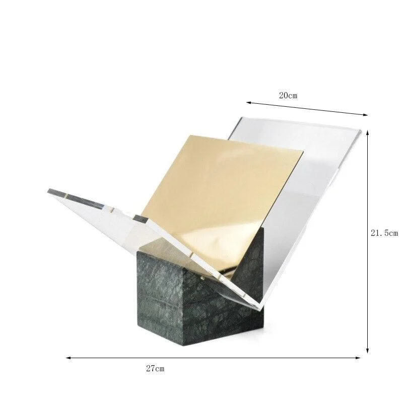 Decorative Desktop Book Stand Marble and Acrylic 2.6 kg -  - #tag1#